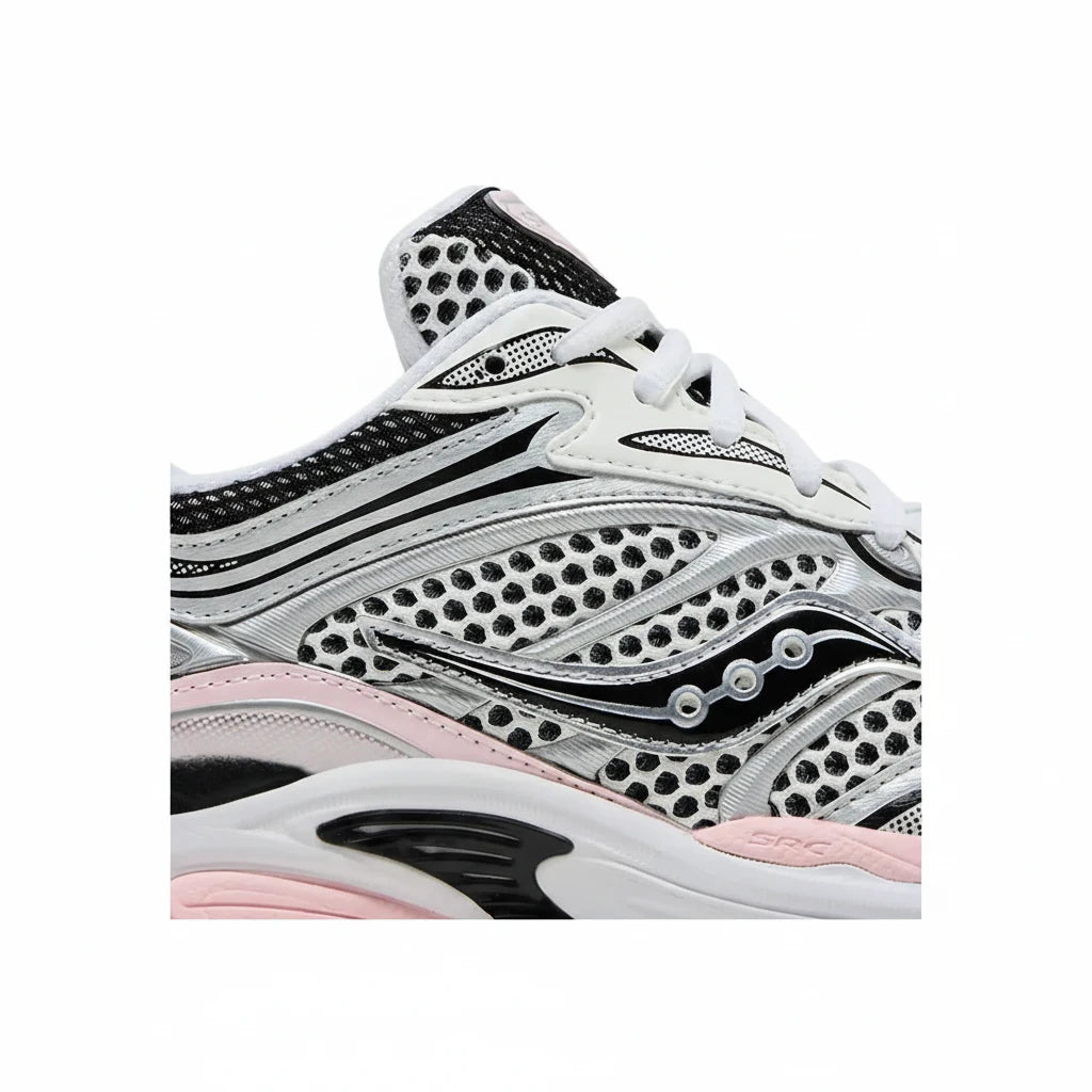 Saucony Omni Grid 9 Rose Argenté - Sneakaddixct