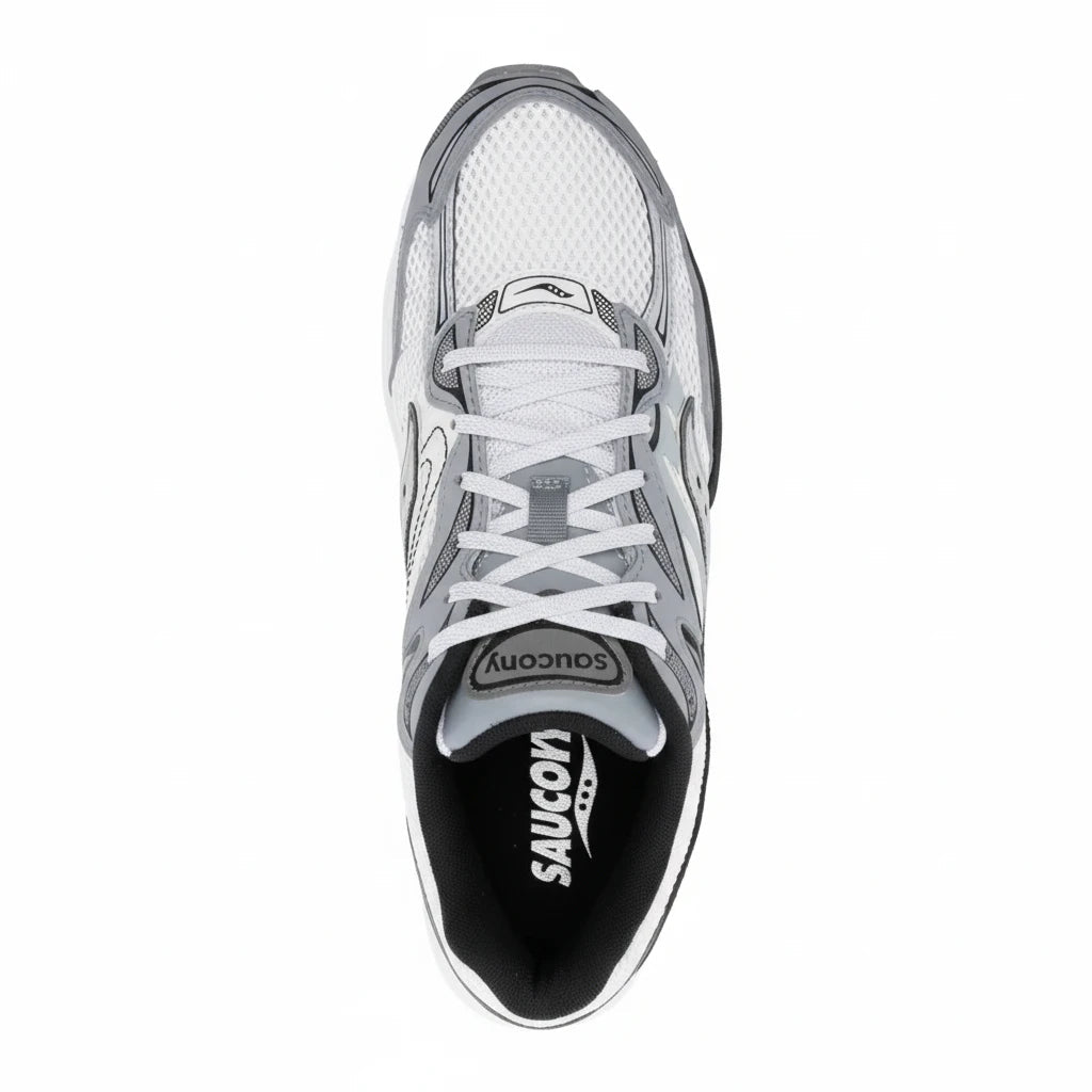Saucony ProGrid Omni 9 – Blanc / Gris - Sneakaddixct
