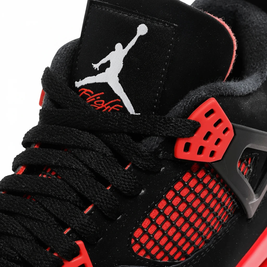 Air Jordan 4 Retro Noir / Rouge - Sneakaddixct
