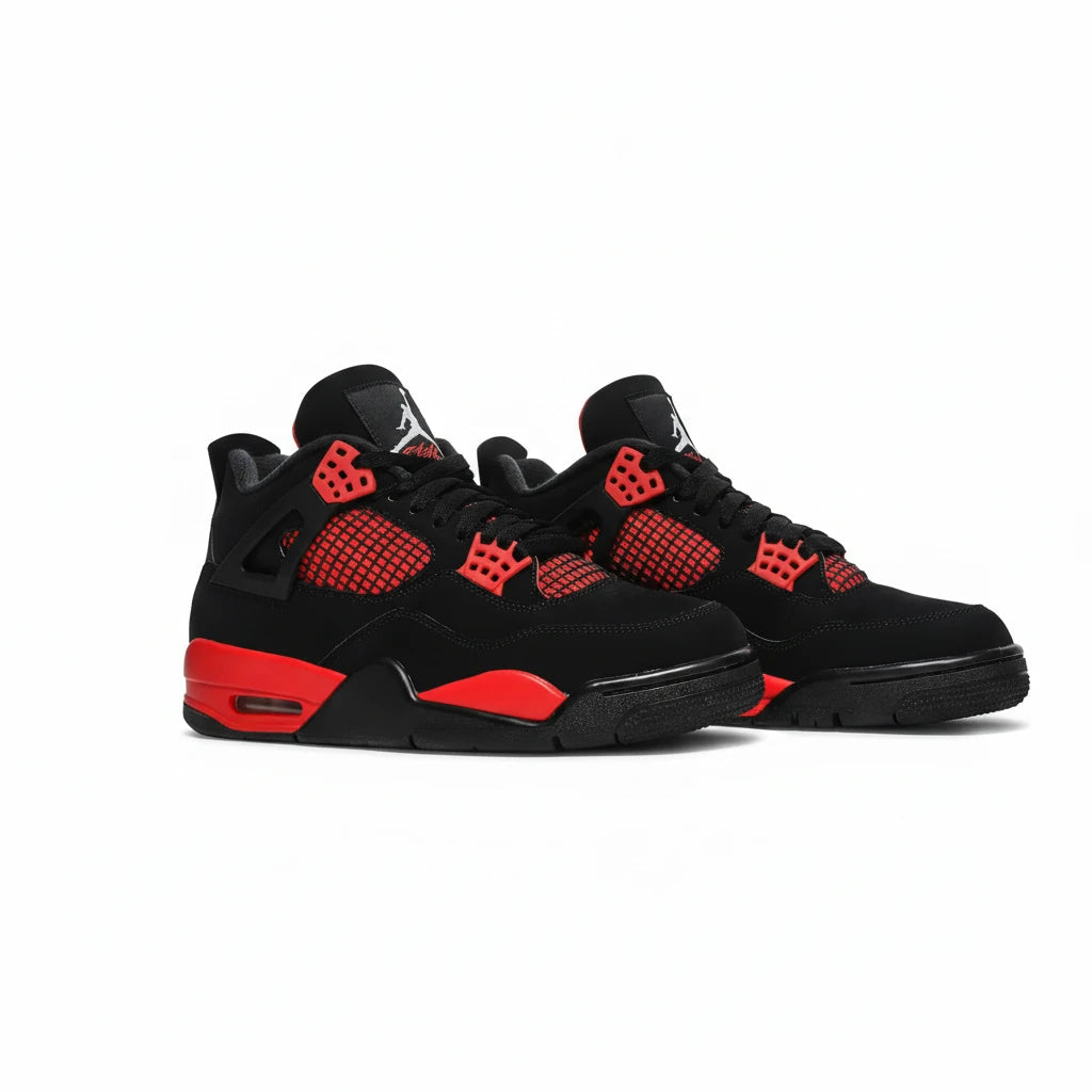 Air Jordan 4 Retro Noir / Rouge - Sneakaddixct