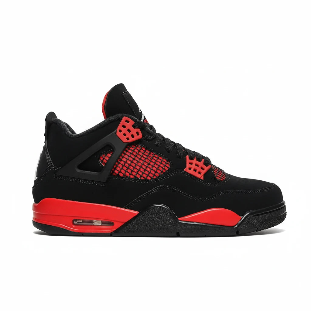 Air Jordan 4 Retro Noir / Rouge - Sneakaddixct