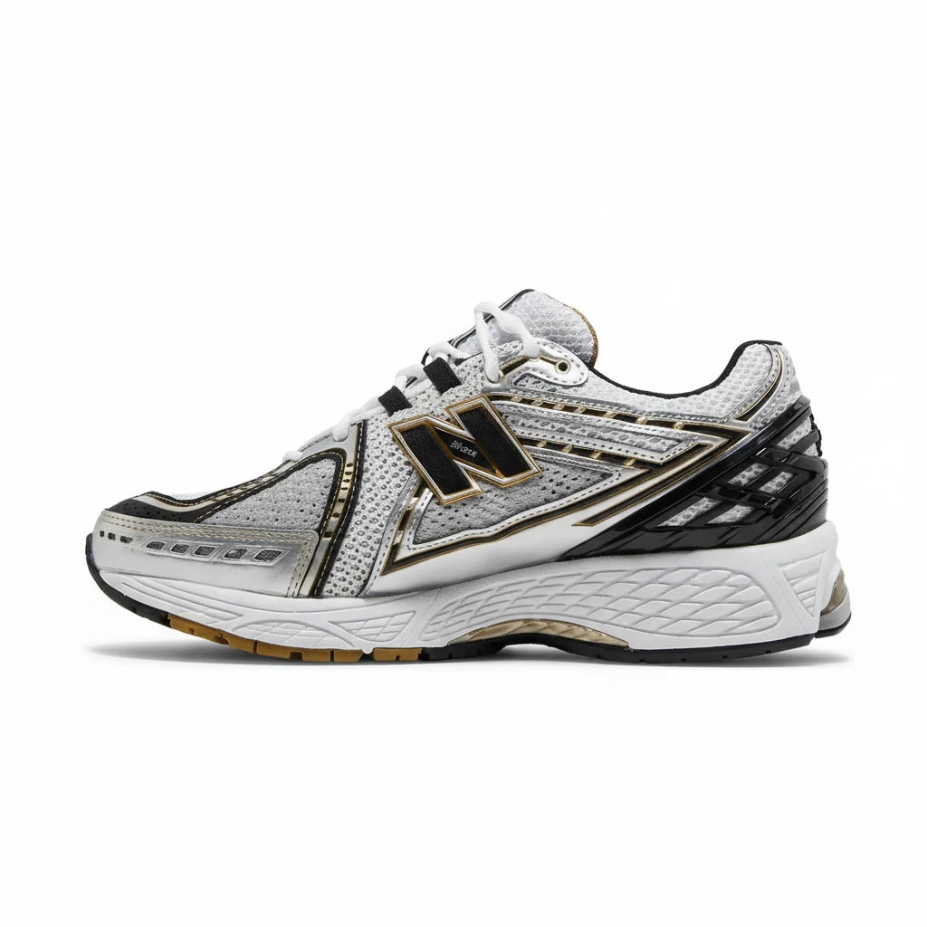New Balance 1906R Blanc Noir Doré - Sneakaddixct
