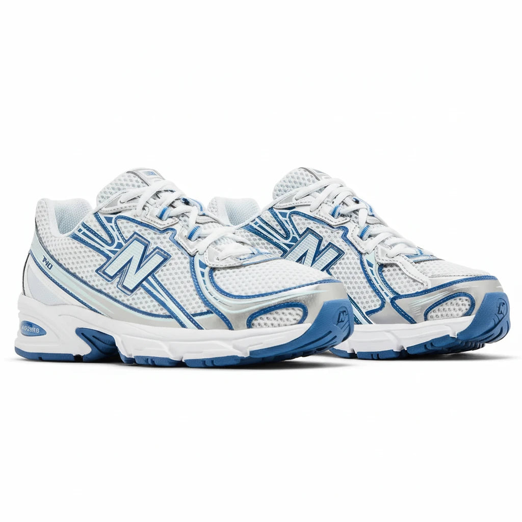 New Balance 740 Blanc Bleu - Sneakaddixct