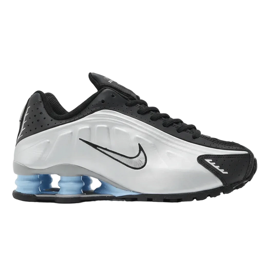 Nike Shox R4 Noir / Gris métallisé / Bleu turquoise - Sneakaddixct