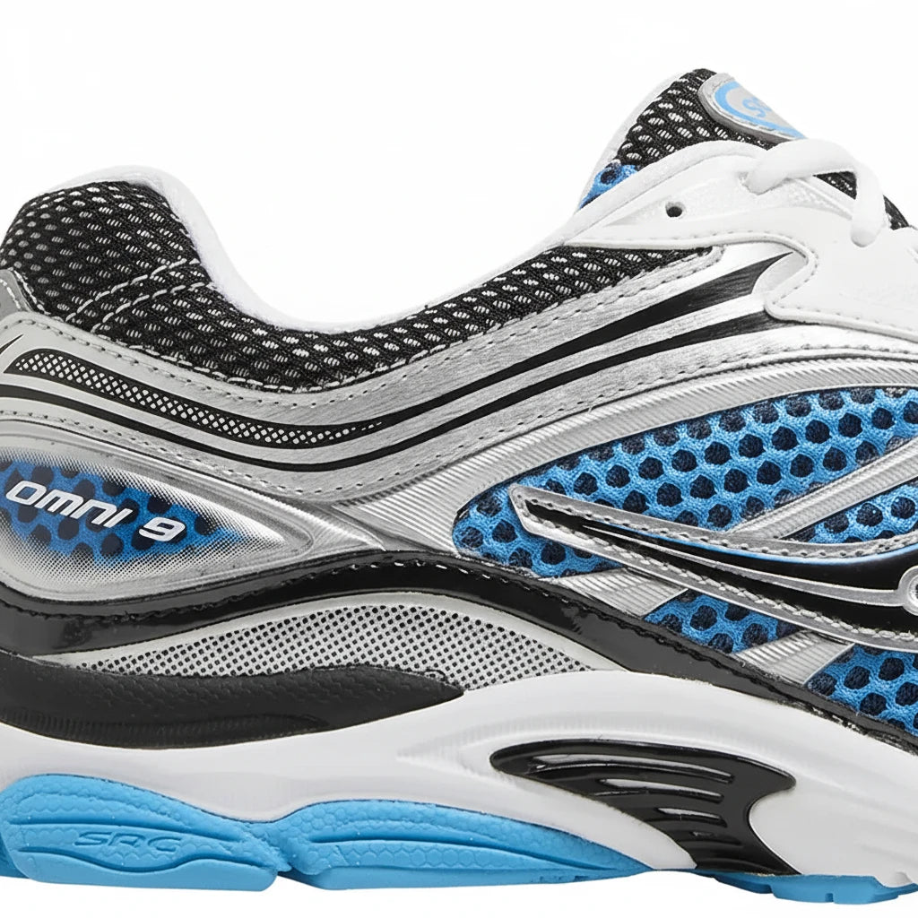 Saucony Omni Grid 9 Bleu - Sneakaddixct