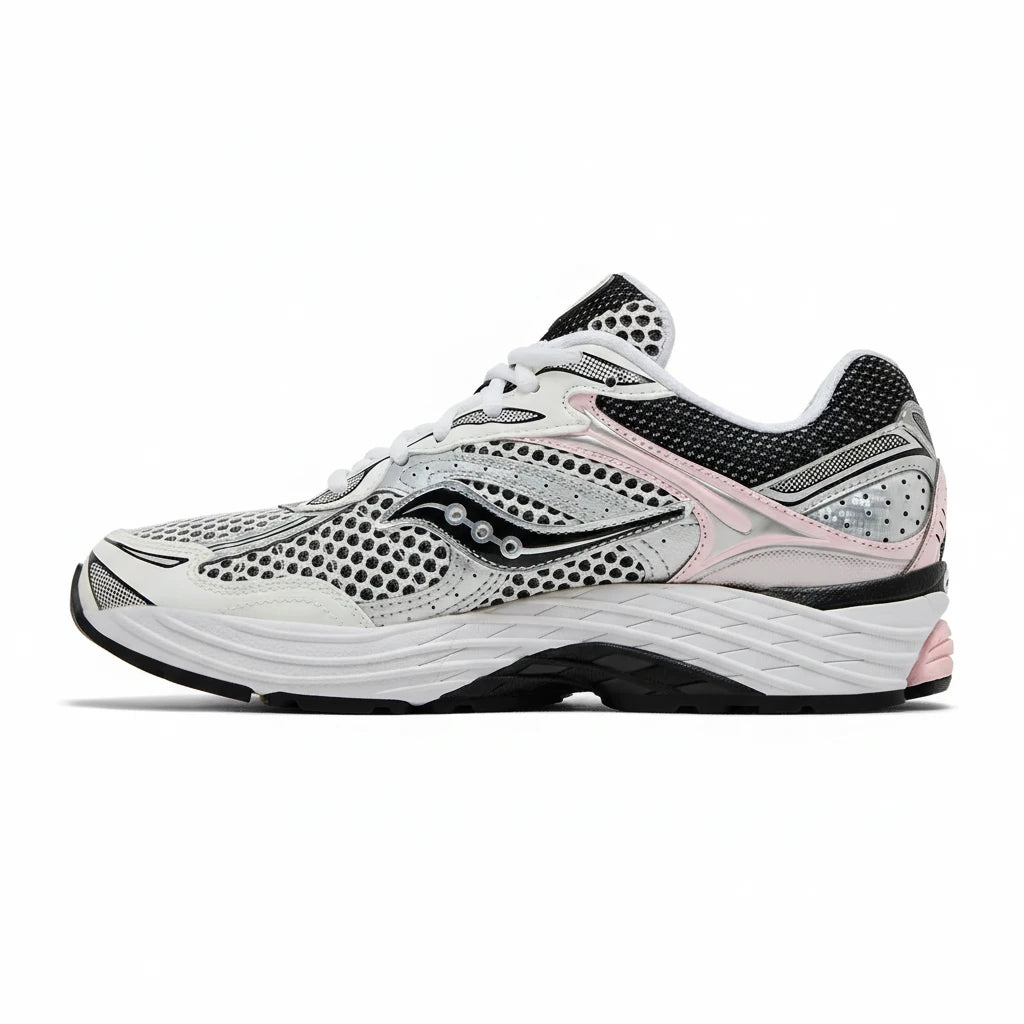 Saucony Omni Grid 9 Rose Argenté - Sneakaddixct