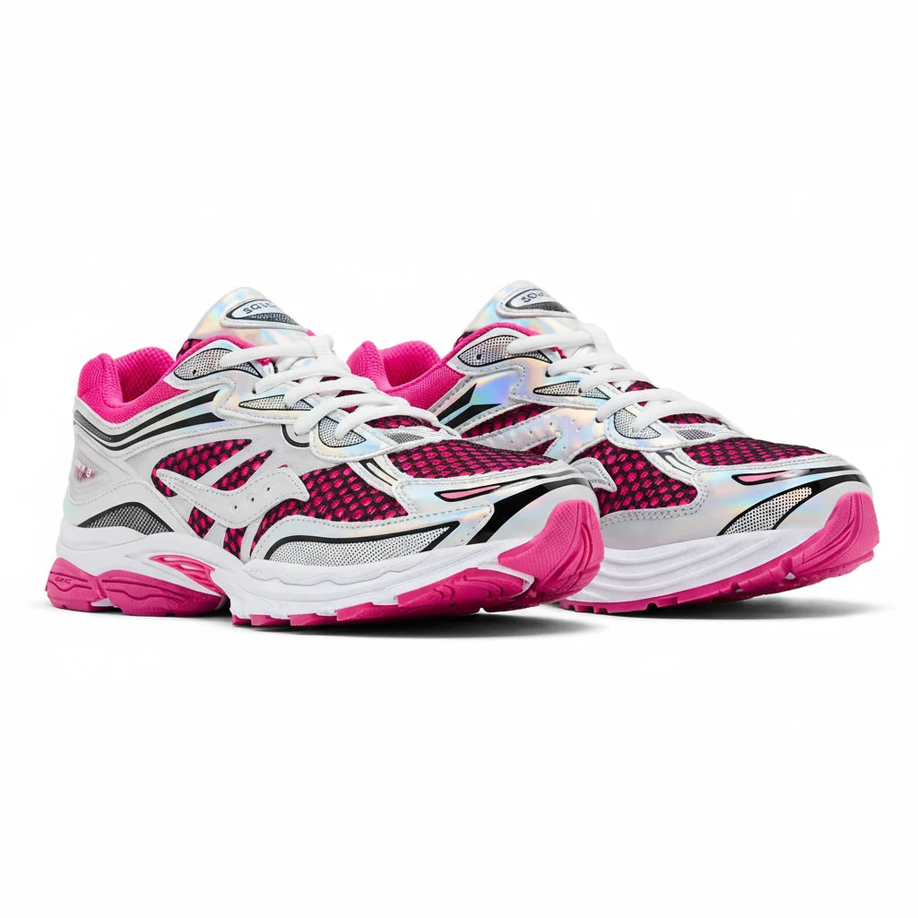 Saucony Omni Grid 9 Rose Blanc - Sneakaddixct