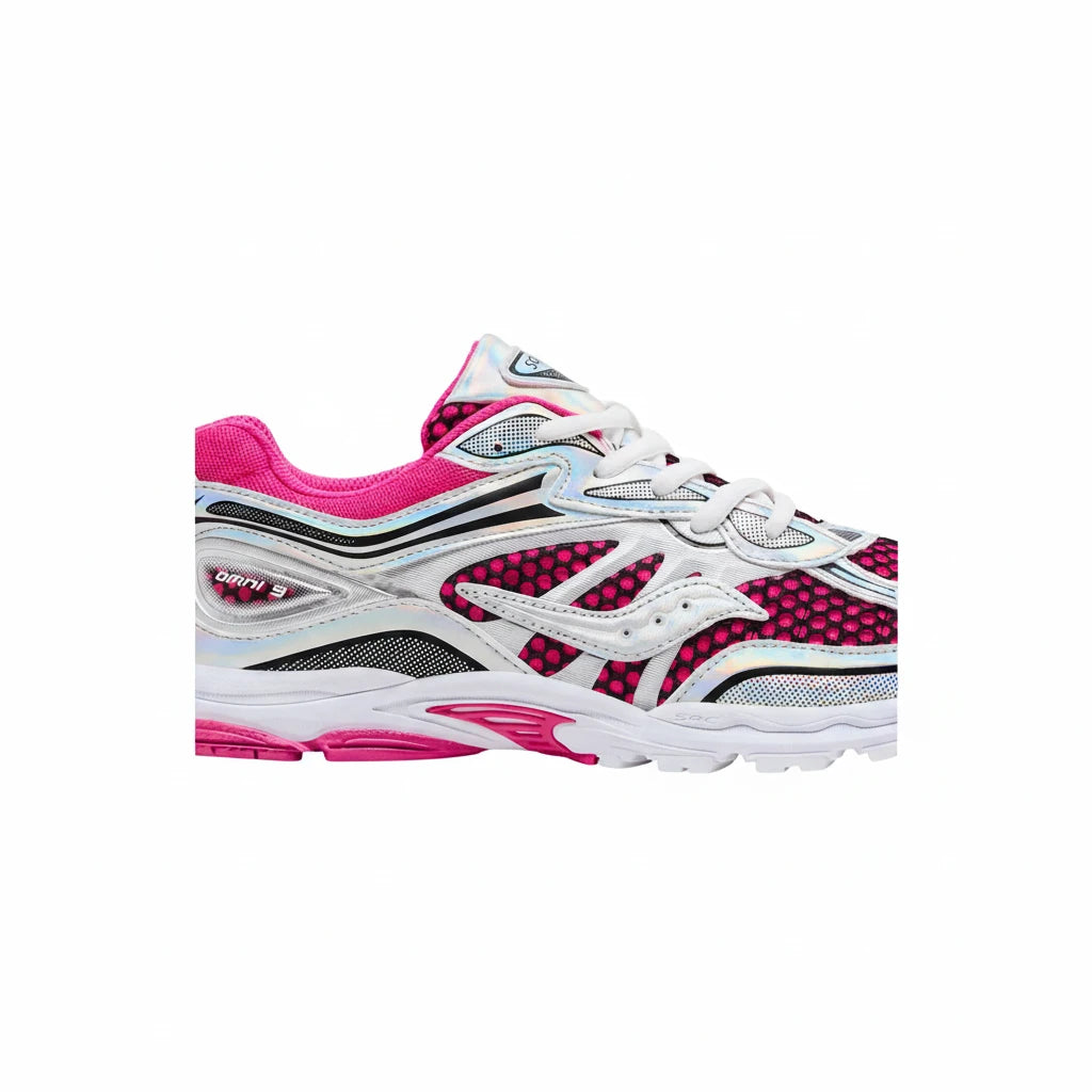 Saucony Omni Grid 9 Rose Blanc - Sneakaddixct
