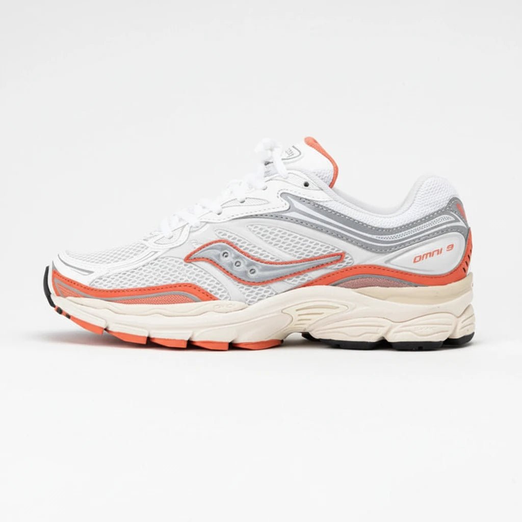 Saucony ProGrid Omni 9 Blanc/Rouge - Sneakaddixct