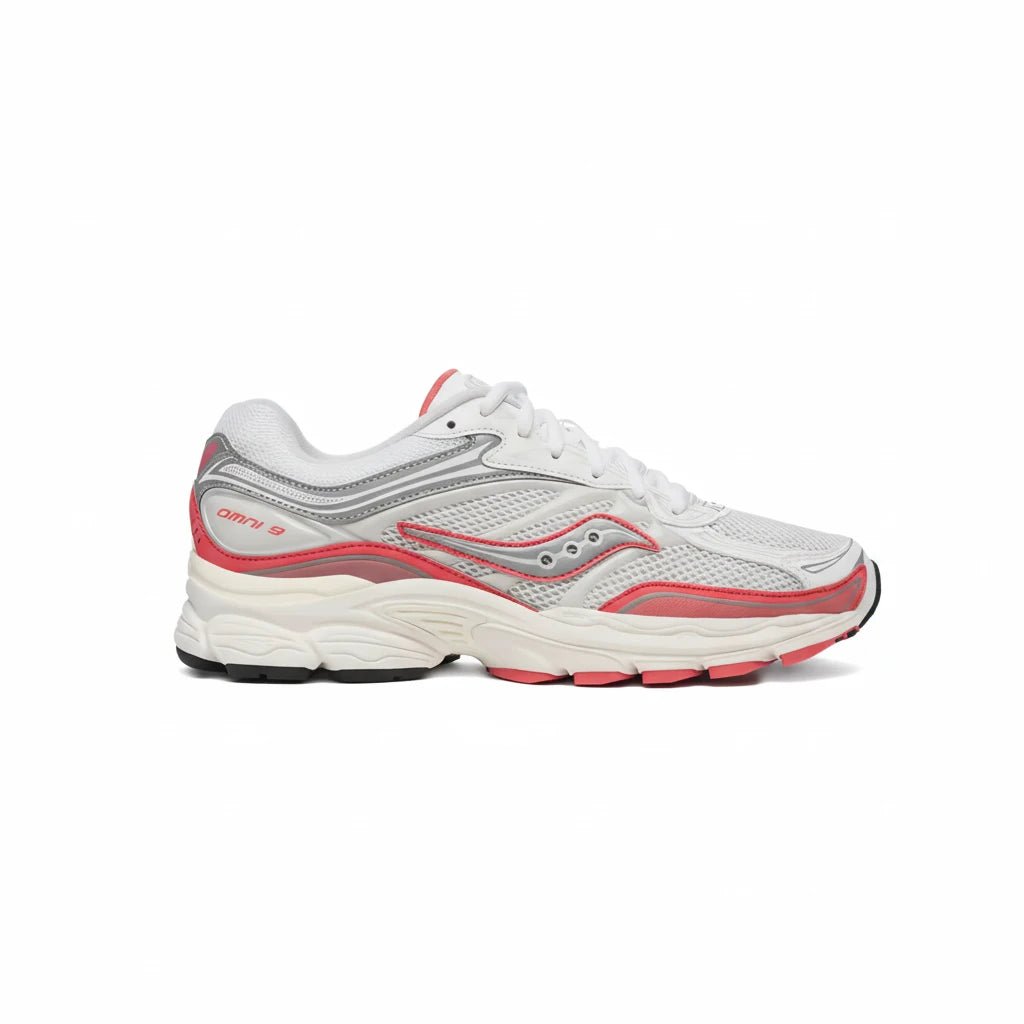 Saucony ProGrid Omni 9 Blanc/Rouge - Sneakaddixct