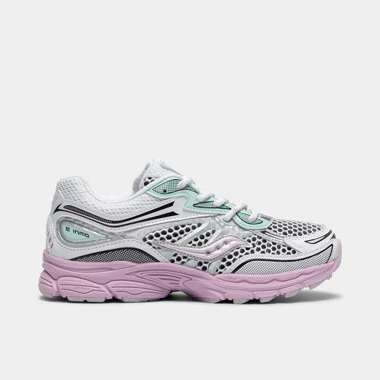 Saucony ProGrid Omni 9 Rose/Blanc/Gris métallique - Sneakaddixct