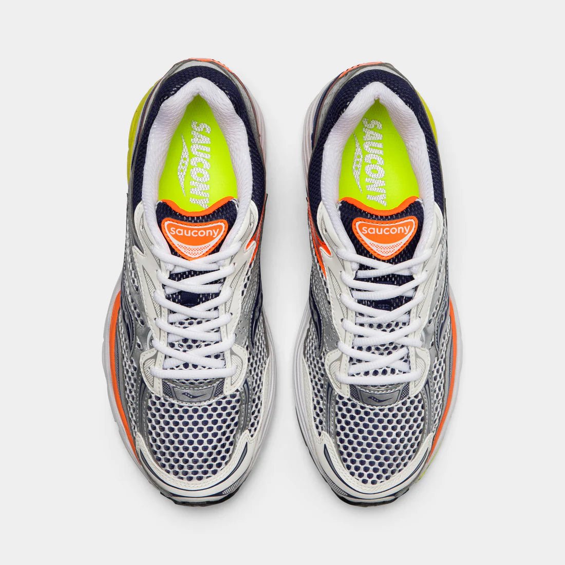 Saucony ProGrid Omni 9 Silver/Navy/Orange - Sneakaddixct